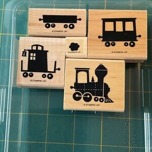 Stampin' Up! “Choo Choo” Wood Rubber Stamp Set